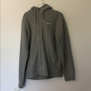 NIKE UNISEX GRAY ZIP UP HOODIE SIZE SMALL